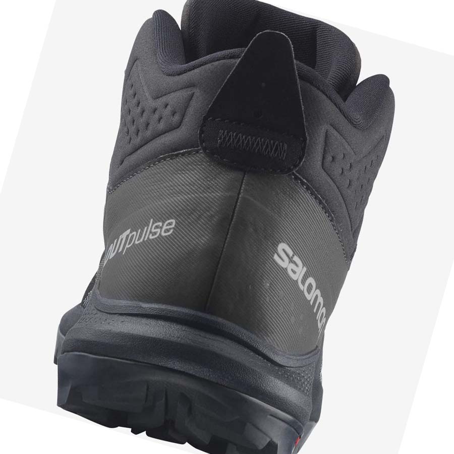 Salomon OUTPULSE MID GORE-TEX Túracipő Férfi Fekete | HU 2084QMA